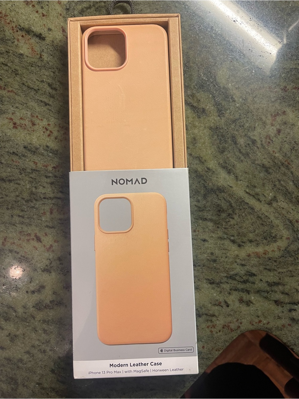 Nomad Peach Leather iPhone Case - MagSafe Compatible